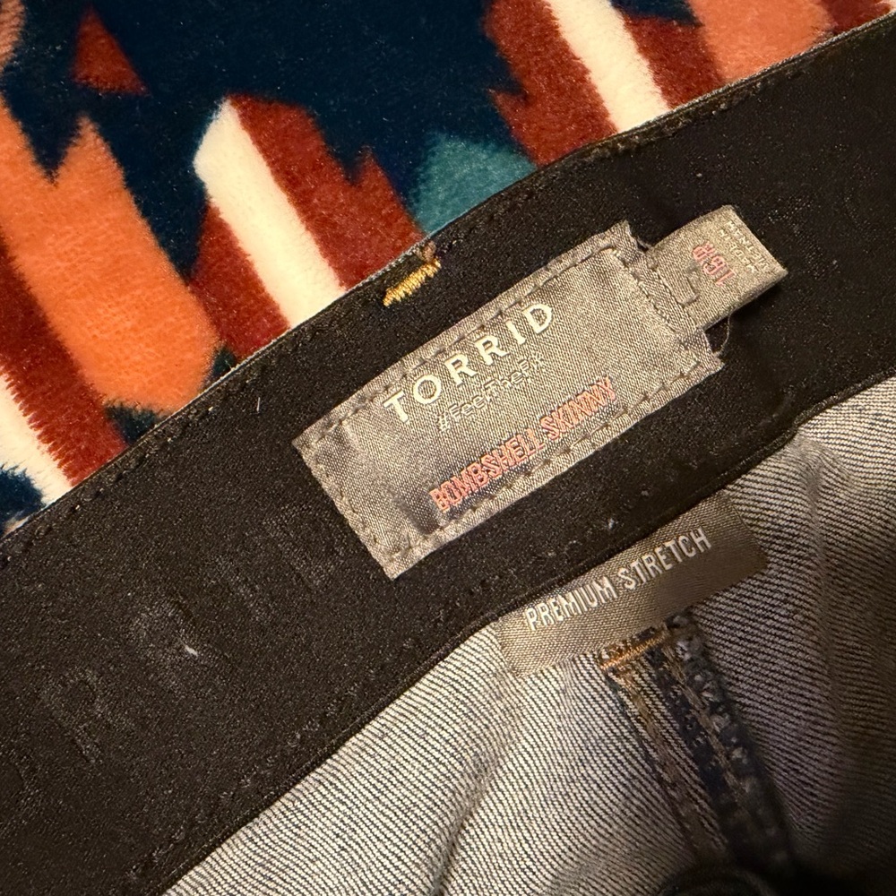 Torrid Medium Blue Distressed Bombshell Jeans - image 2